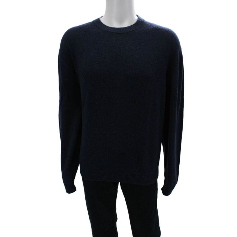 Zanella Mens Pullover Sweater Dark Blue Crew Neck Long Sleeve Size XL